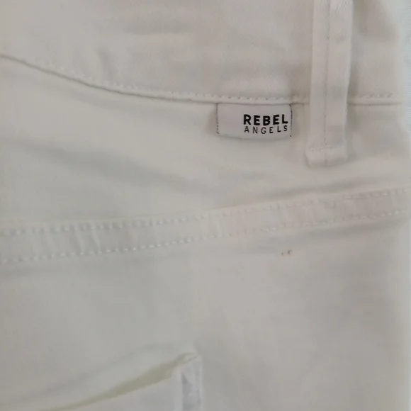 Rebel Wilson X Angels Women's White Mid-Rise Ultra Skinny Pants 24W - Picture 7 of 16